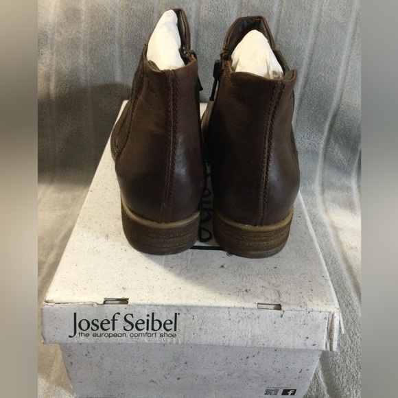 Josef Seibel Brown Leather Ankle Boots EU 36 US 5 to 5.5 - Picture 4 of 12
